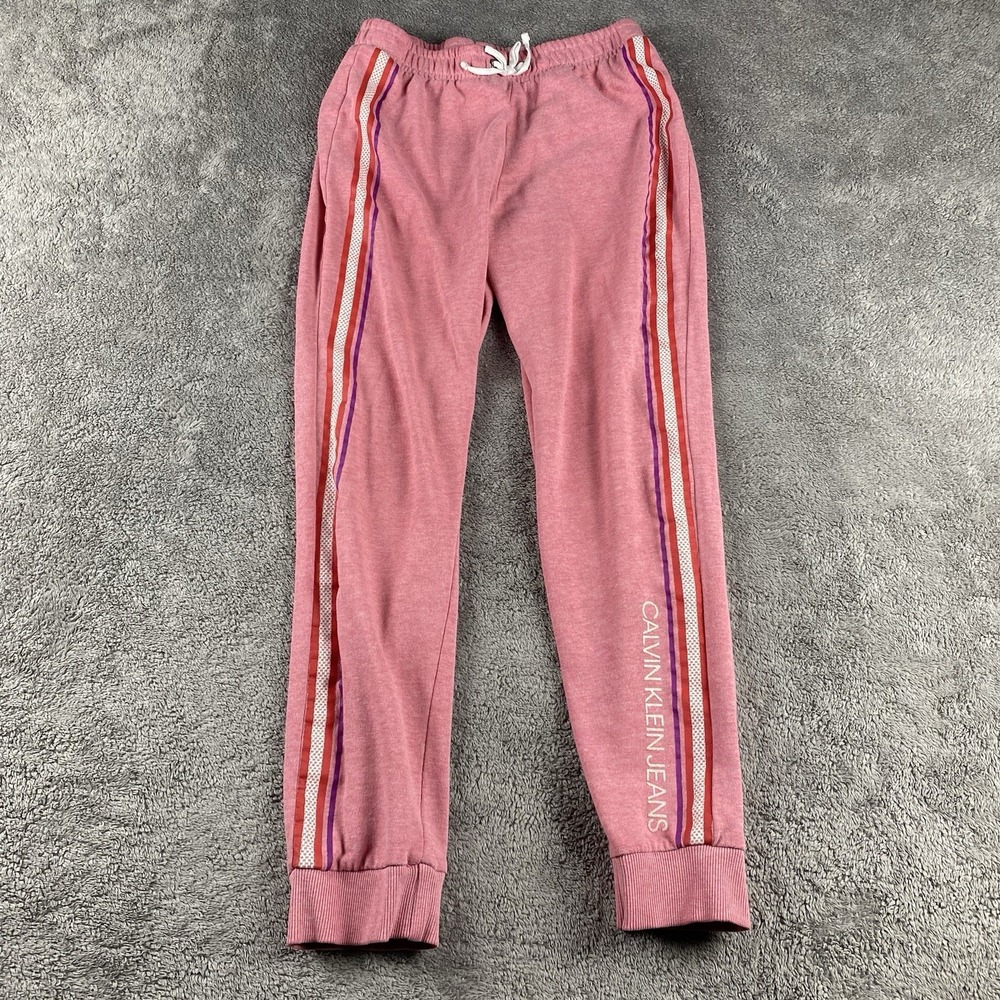 Calvin Klein Elastic Waist Straight Leg Activewear Pants Girls‎ XL 16 Pink